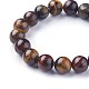Natural Tiger Eye Beads Stretch Bracelets&nbsp;BJEW-F380-01-C18-2