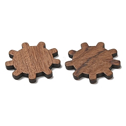 クルミ材カボション  ギア  キャメル  23.5x2mm&nbsp;WOOD-F013-15