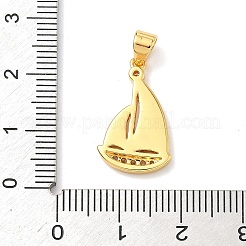 真鍮製エナメルペンダント  船のチャーム  天然なシェルと  長持ちメッキ  ラックめっき  18KGP本金メッキ  20.5x12.5x2mm  穴：4.5x3.5mm&nbsp;KK-H534-05G-01