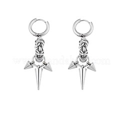 304 Stainless Steel Hoop Dangle Earrings&nbsp;WG5DB00-01