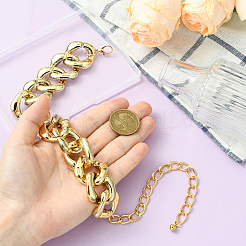 1Pc Aluminum Chunky Cuban Link Chain Choker Necklaces for Women&nbsp;NJEW-SP0001-11LG