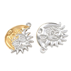 304 Stainless Steel Pendants&nbsp;STAS-D265-02GP-01