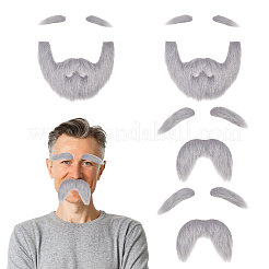 4 Bags 2 Styles Polyester Christmas Santa Claus Beard&nbsp;AJEW-CA0004-95