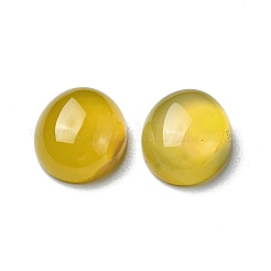 天然黄色の瑪瑙のカボション  オーバル  12x10x5mm&nbsp;G-A029-01-03