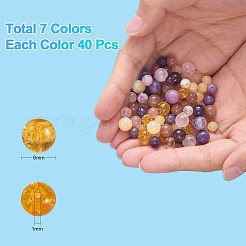 280Pcs 7 Style Gemstone Beads&nbsp;G-SZ0001-97B