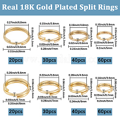 300Pcs 8 Styles Stainless Steel Split Rings&nbsp;STAS-BBC0008-88