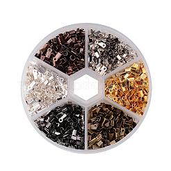 1 Box 1380PCS 6 Colors Iron Folding Crimp Ends&nbsp;IFIN-X0017-B