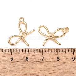 合金ペンダント  ちょう結びのチャーム  ゴールドカラー  21x14.5x3mm  穴：1.5mm  約1087個/1000g&nbsp;FIND-C094-25G