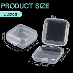 Transparent Plastic Box&nbsp;CON-WH0085-93