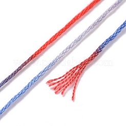 10かせ 6層ポリエステル刺繍フロス  クロスステッチの糸  セグメント染め  藤紫色  0.5mm  約8.75ヤード（8m）/かせ&nbsp;OCOR-K006-A13