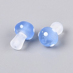 手作りのランプワークスビーズ連売りを曇らせる  キノコ  コーンフラワーブルー  15~18x11~12.5mm  穴：0.9~1.6mm  約30個/連  19.69~20.08インチ（50~51cm）&nbsp;LAMP-N038-08C