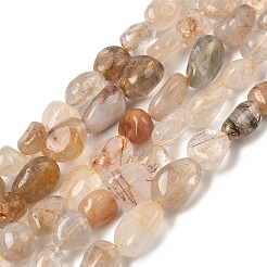 Natural Rutilated Quartz Beads Strands&nbsp;G-Z126-A02