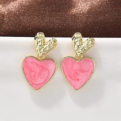 Brass Dangle Stud Earrings&nbsp;EJEW-F359-12G