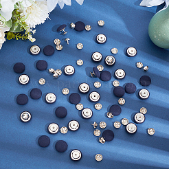 36Pcs Flat Round Cloth Cap Nail Buttons&nbsp;BUTT-CY0001-34A
