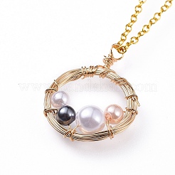 Dangle Earring & Pendant Necklace Jewelry Sets&nbsp;SJEW-JS01036