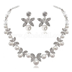 Alloy Rhinestone Earrings & Necklaces Sets&nbsp;FS-WG653B5-05