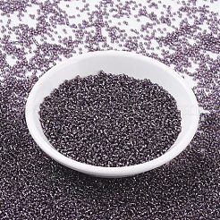 MIYUKIラウンドロカイユビーズ  日本製シードビーズ  11/0  （rr24)シルバーライニングアメジスト  2x1.3mm  穴：0.8mm  約50000個/ポンド&nbsp;SEED-G007-RR0024