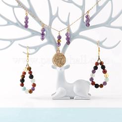 560Pcs 8 Styles 6mm Gemstone Beads Chakra Yoga Healing Stone Kits&nbsp;G-LS0001-02A