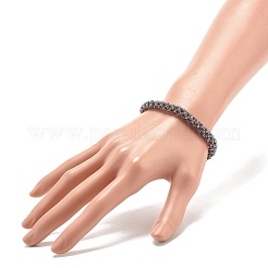 Glass Seed Beaded Bracelet with Brass Magnetic Clasps&nbsp;BJEW-JB07801-01