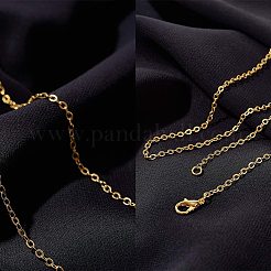 Brass Cable Chains Necklace Making&nbsp;MAK-PH0004-15