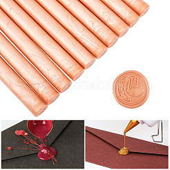 シーリングワックススティック  レトロなビンテージワックスシーリングスタンプ用  桃パフ  135x11x11mm&nbsp;DIY-WH0197-A13
