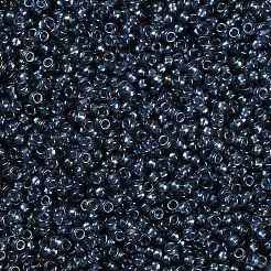 MIYUKIラウンドロカイユビーズ  日本製シードビーズ  （rr3539)ファンシー裏地ハンブルー  15/0  1.5mm  穴：0.7mm  約250000個/ポンド&nbsp;SEED-G009-RR3539