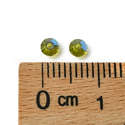 プレシオサ®クリスタルビーズ  チェコクリスタル  双円錐形(451 69 302 ロンデル)  50230 200 オリビンab  3mm  穴：0.8mm&nbsp;Y-PRC-BA3-50230-200