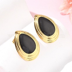 304 Stainless Steel Enamel Teardrop Stud Earrings & Pendant Necklaces Sets for Women&nbsp;SA-CBA46AF-21G