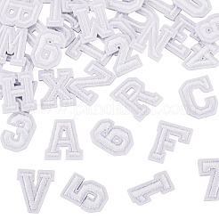 36Pcs 2 Sets 2 Styles Letter A~Z & Number 0~9 Polyester Embroidery Sew On Patches Sets&nbsp;PATC-TA0001-55F