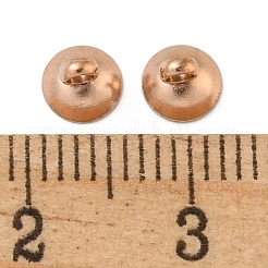 304ステンレススチールビーズキャップペンダントベイル  グローブガラスバブルカバーペンダント用  ローズゴールド  5mm  穴：1.50mm&nbsp;STAS-G224-24RG-07