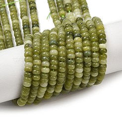 天然中国南部翡翠ビーズ連売り  ロンデル  4x2~2.5mm  穴：1mm  約164個/連  15.04''（38.2センチメートル）&nbsp;G-K343-C43-01