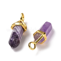 Natural Amethyst Pointed Pendants&nbsp;G-K329-34G