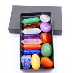 14Pcs Natural Mixed Healing Stones Set for Meditation Reiki&nbsp;PW-WG11938-01