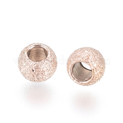 Ion Plating(IP) 304 Stainless Steel Textured Spacer Beads&nbsp;STAS-P108-04RG-A
