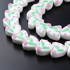 Opaque Handmade Bumpy Lampwork Beads Strands&nbsp;LAMP-T007-20