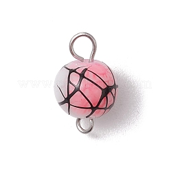 304ステンレススチールループ付き  ミックスカラー  ステンレス鋼色  13.5x8mm  穴：1.6~2.8mm&nbsp;PALLOY-JF03541-02