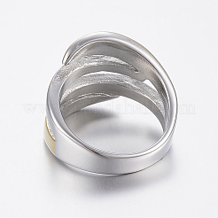 304ステンレススチール指輪  ミックスカラー  サイズ8  18mm&nbsp;RJEW-H125-13G-18mm