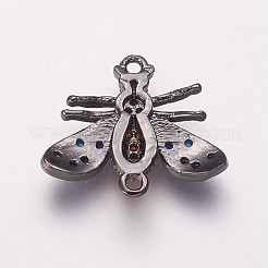 Brass Cubic Zirconia Links&nbsp;KK-P134-49