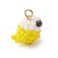Glass Seed Beaded Bird Charms&nbsp;PALLOY-MZ00971