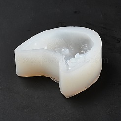 ハロウィーン悪魔猫ヘッド diy ローソク足シリコーン金型  レジン型  UVレジン用  エポキシ樹脂工芸品作り  ホワイト  81x77x28mm  内径：49x64mm&nbsp;LS-SIMO-B002-13