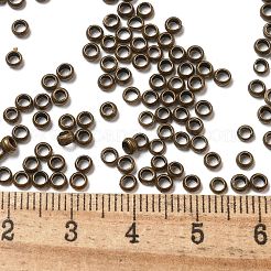 真鍮製つぶし玉カシメ玉  ロンデル  アンティークブロンズ  3mm  穴：2mm&nbsp;J0JMP052