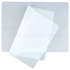 シリコン断熱コースター2個  レストランウエスタンプレースマット  長方形  透明  400x300x0.5mm&nbsp;AJEW-PA0001-11