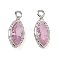 Brass Pave Cubic Zirconia Charms&nbsp;CU-CBABEB3-06P