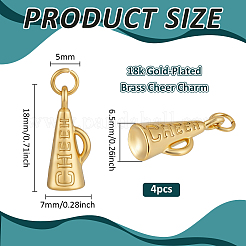 4Pcs Sports 304 Stainless Steel Pendants&nbsp;STAS-PH0007-33C