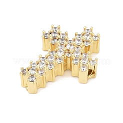 Brass Micro Pave Cubic Zirconia Beads&nbsp;KK-H203-11B-G