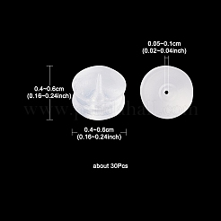 30Pcs 3 Style Silicone & Rubber Ear Nuts&nbsp;SIL-YW0001-17