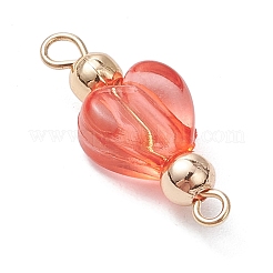 Transparent Acrylic Heart Connector Charms&nbsp;PALLOY-JF03345