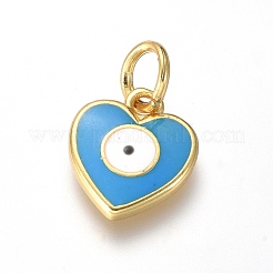 Brass Enamel Pendants&nbsp;KK-G374-19G