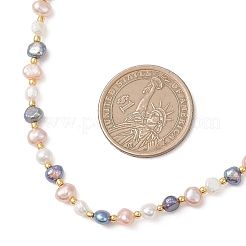 Natural Baroque Keshi Pearl Two Sides Polished Beaded Necklaces for Women&nbsp;NJEW-JN05824