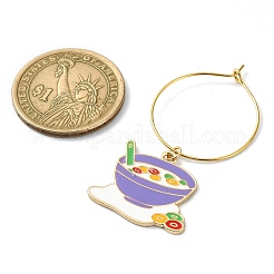 合金エナメルワイングラスチャーム  食べ物  ミックスカラー  44~58mm&nbsp;AJEW-JO00246